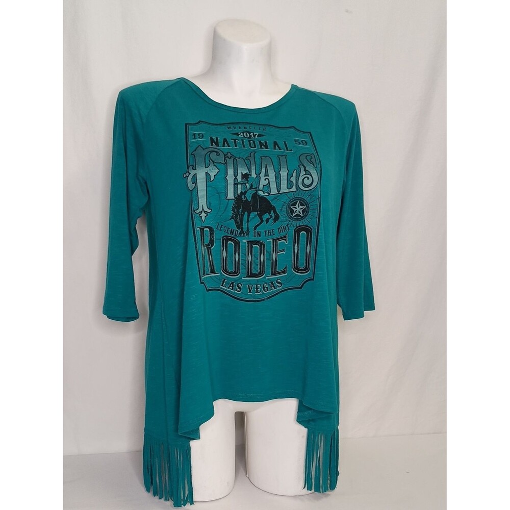 Women's Size XL Wrangler Pullover Blouse Rodeo Festival Fringe
